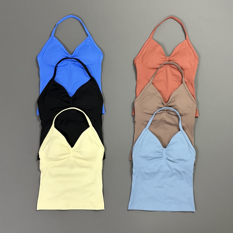 Yoga Fitness Tapis - Sports Tank Top Women Halter V