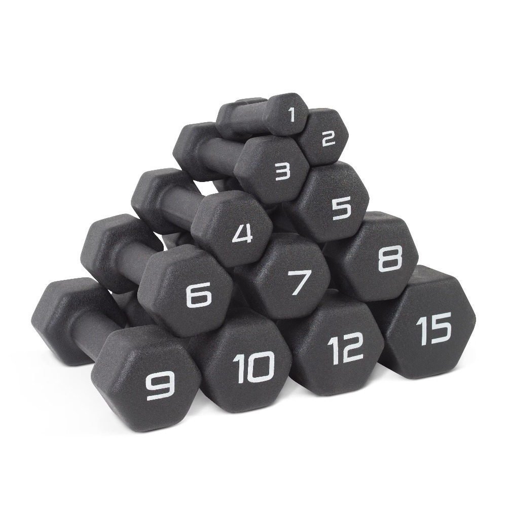 Adjustable Dumbbells - 1lb Black Neoprene Dumbbell Pair Adjustable