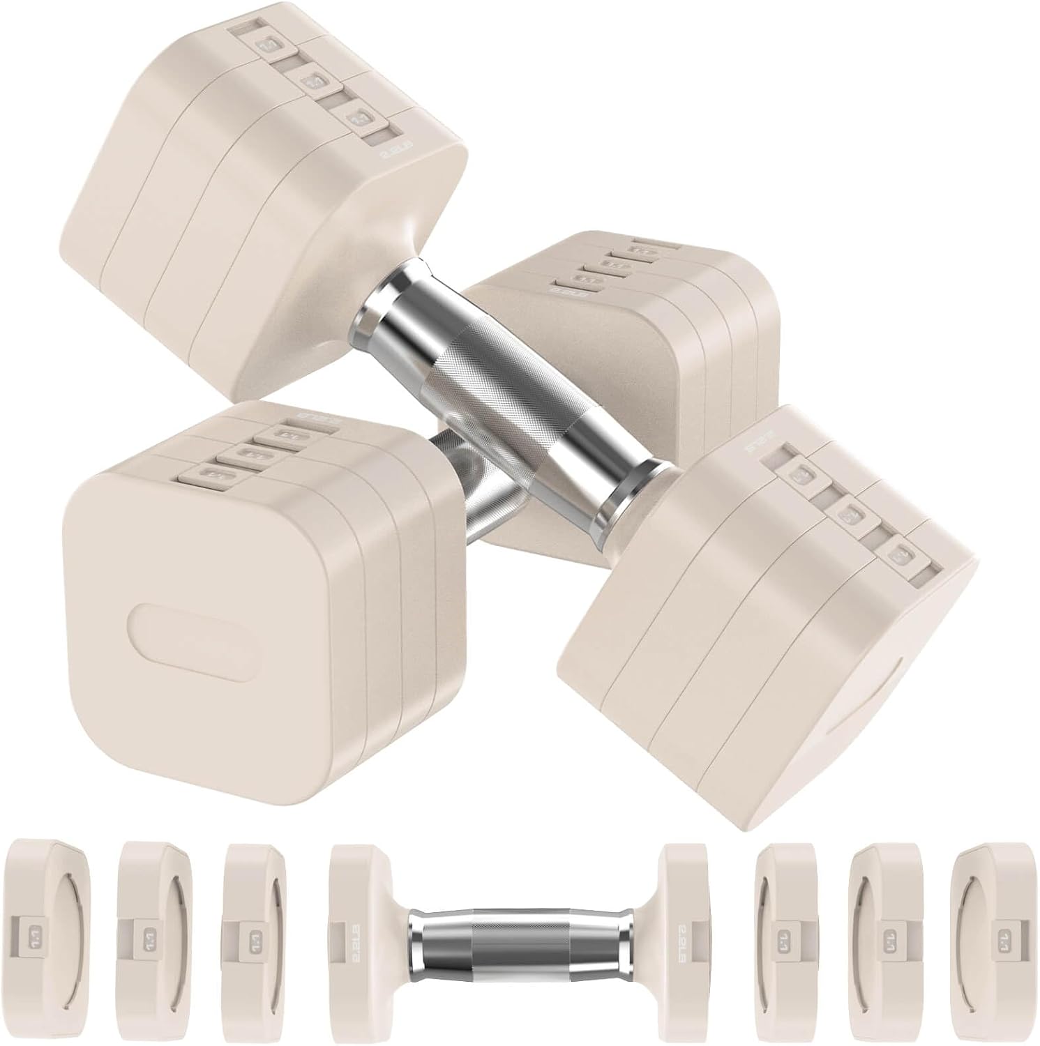 Adjustable Dumbbells - Adjustable Dumbbells Set, 22LB 26.4LB 30.8LB,