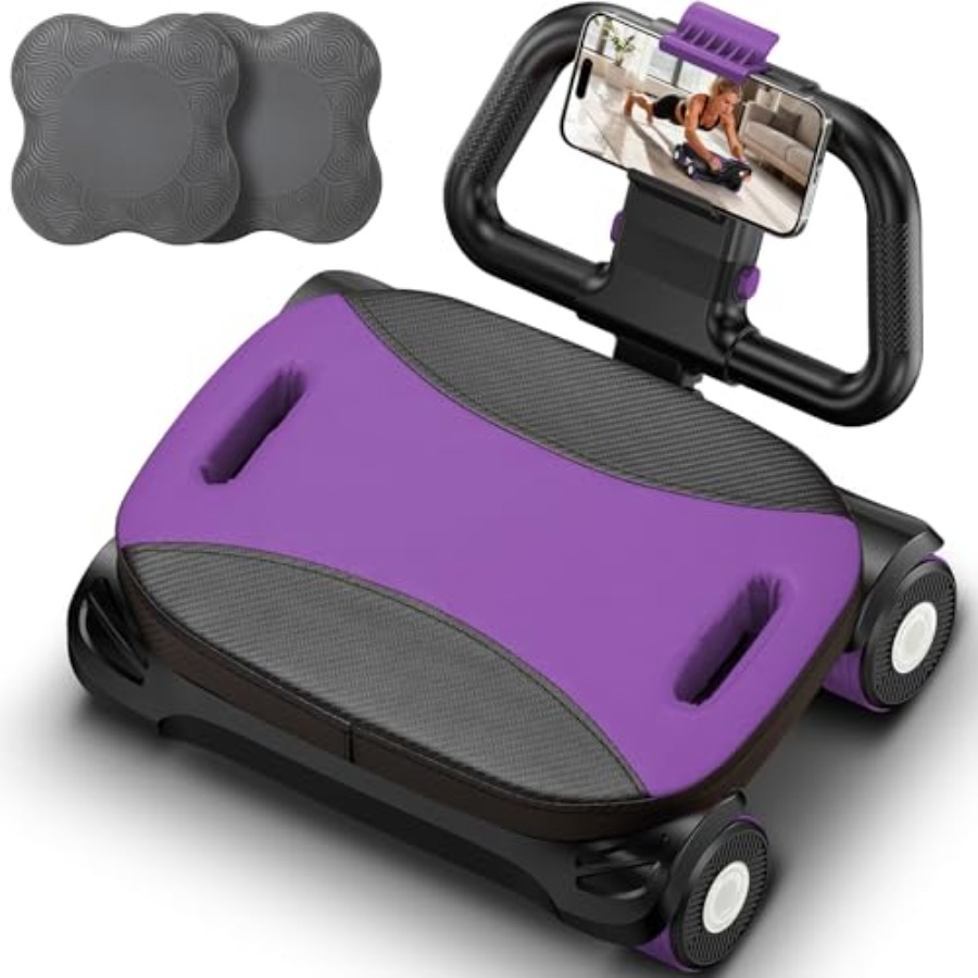 Ab Wheel Roller - Home/gym abdominal core trainer: 4-wheel elbow-support