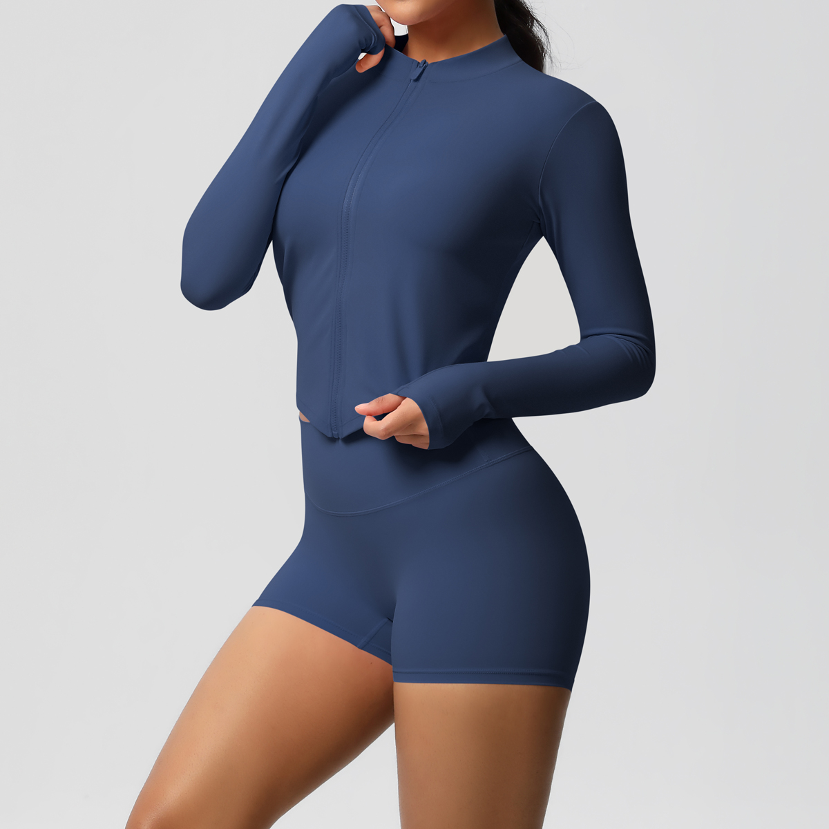 Yoga Sets Sports Fitness Hip-l - Yoga Fitness Jacket ulasan dan harga
