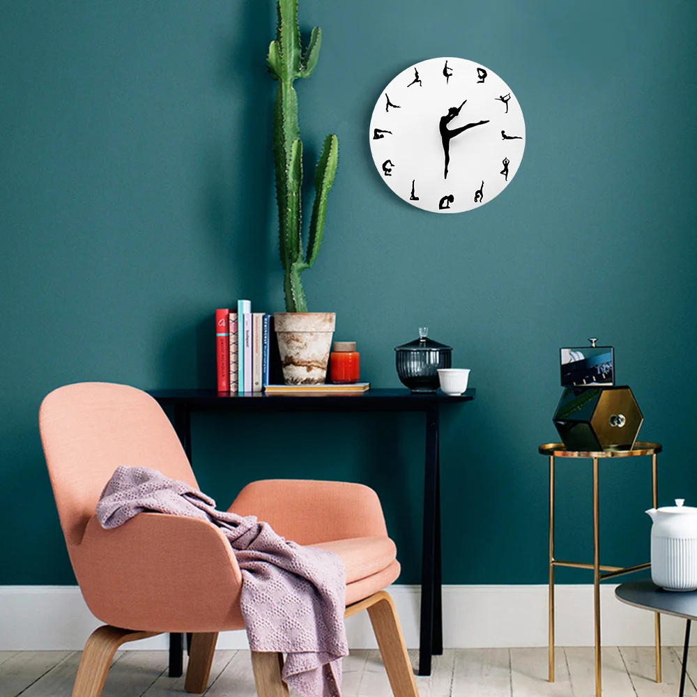 HQ Yoga Postures Wall Clock  F - Yoga Fitness Watch ulasan dan harga