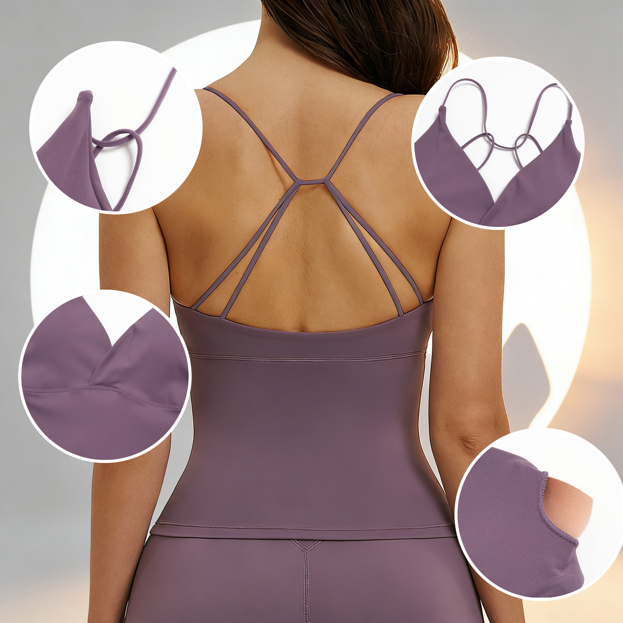 Yoga Tank Top with Pads Backle - Yoga Fitness Tapis ulasan dan harga