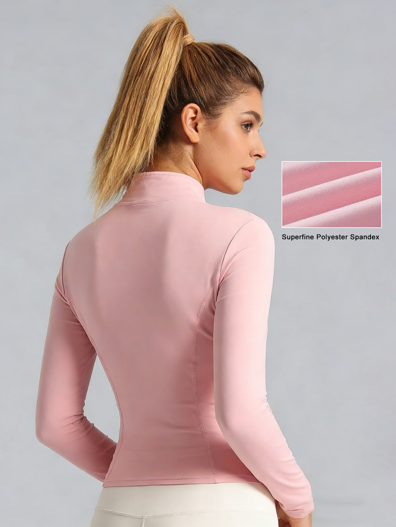 New Women Light pink Yoga Coat - Yoga Fitness Jacket ulasan dan harga