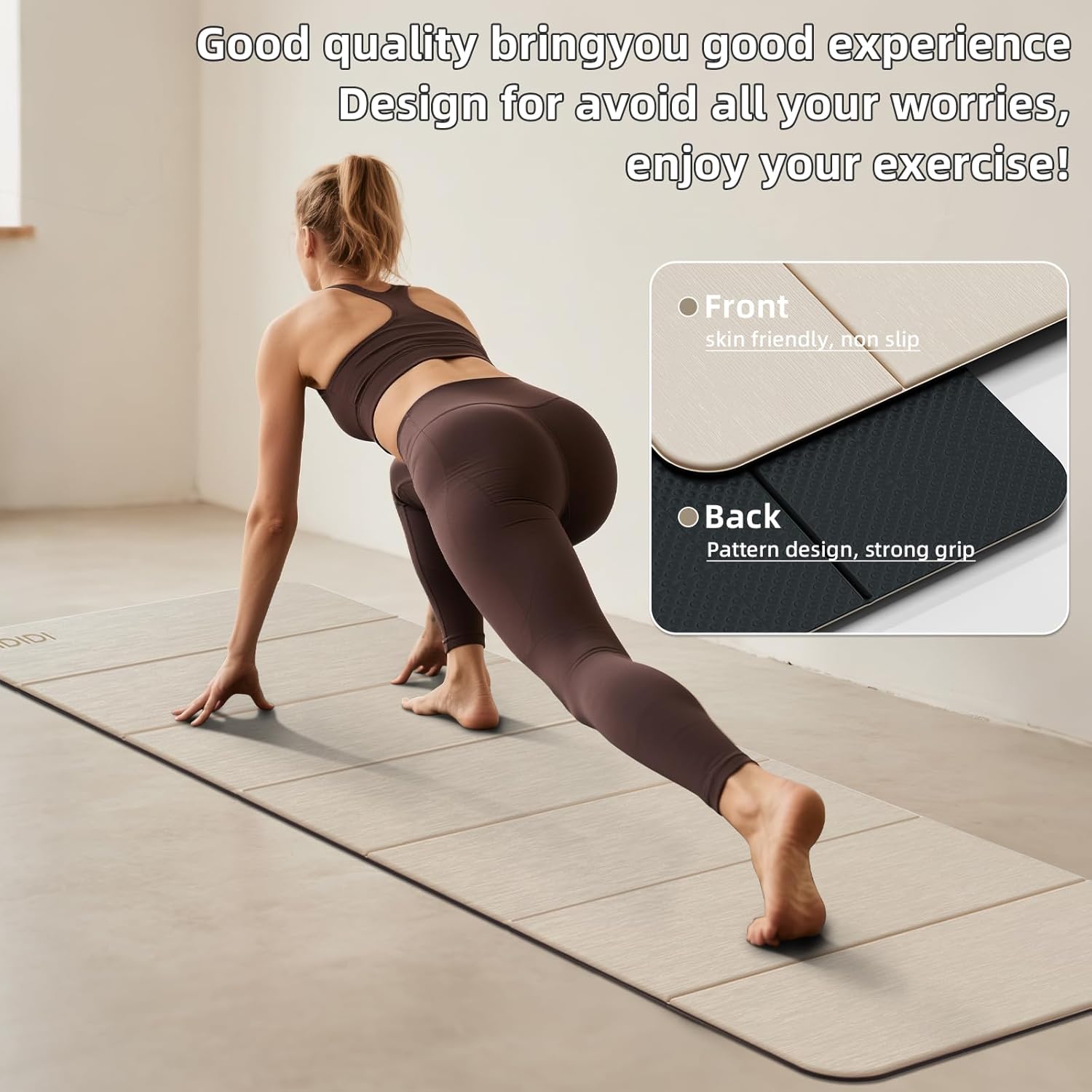 Foldable Yoga Mat Extra Thick  - Yoga Fitness Studio ulasan dan harga