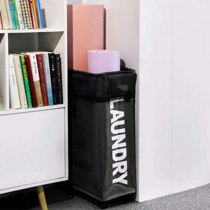 Laundry Basket with Wheels Lar - Yoga Fitness Tapis ulasan dan harga