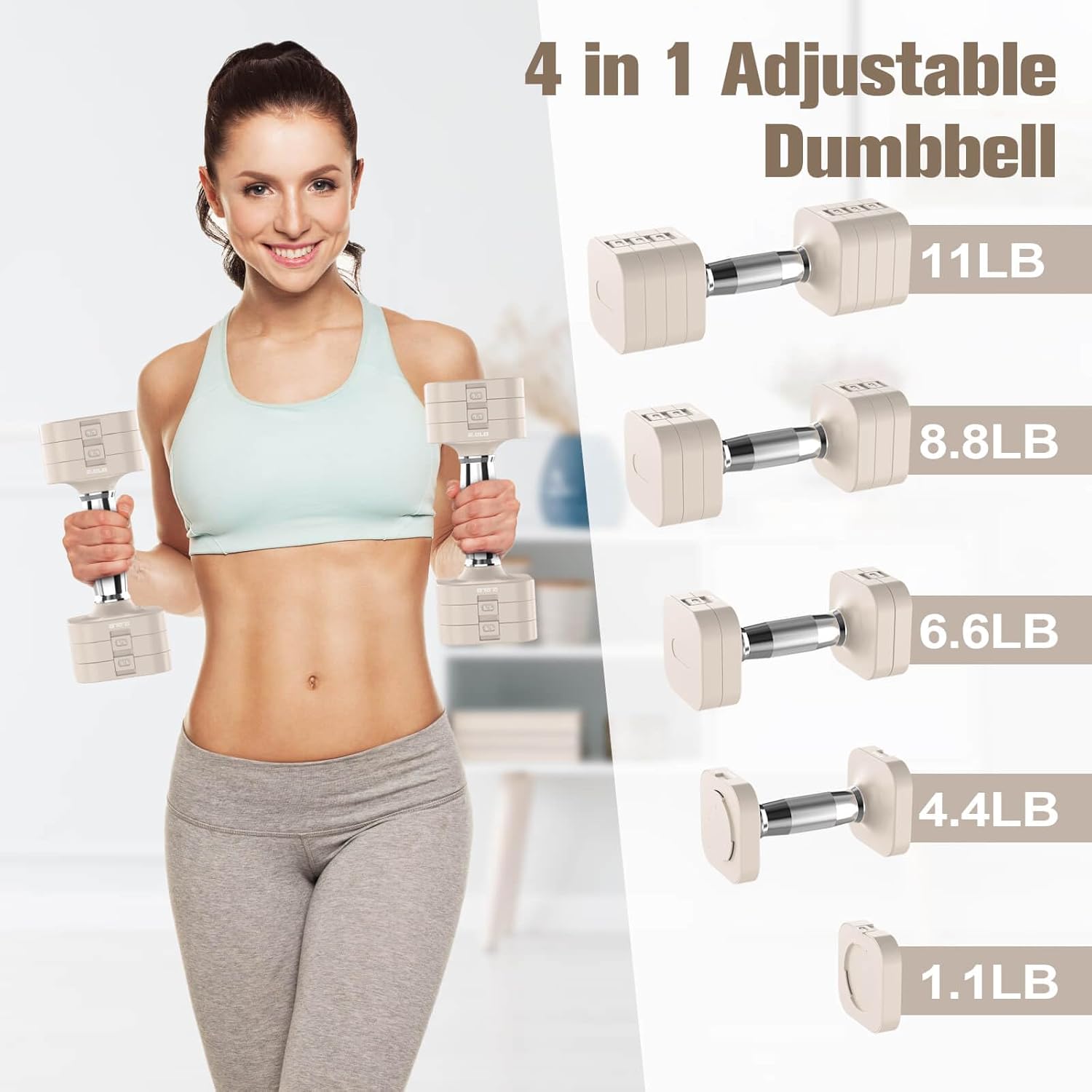 Adjustable Dumbbells Set, 22LB - Adjustable Dumbbells ulasan dan harga