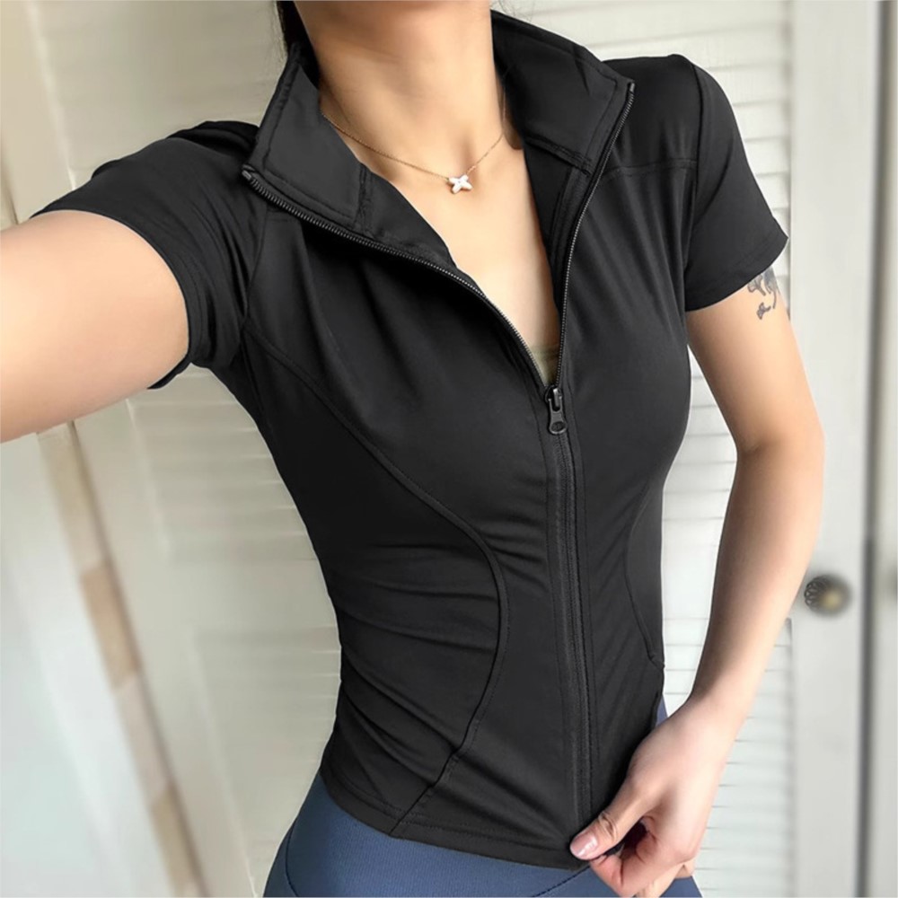 Yoga Wear Women's Short-sleeve - Yoga Fitness Jacket ulasan dan harga
