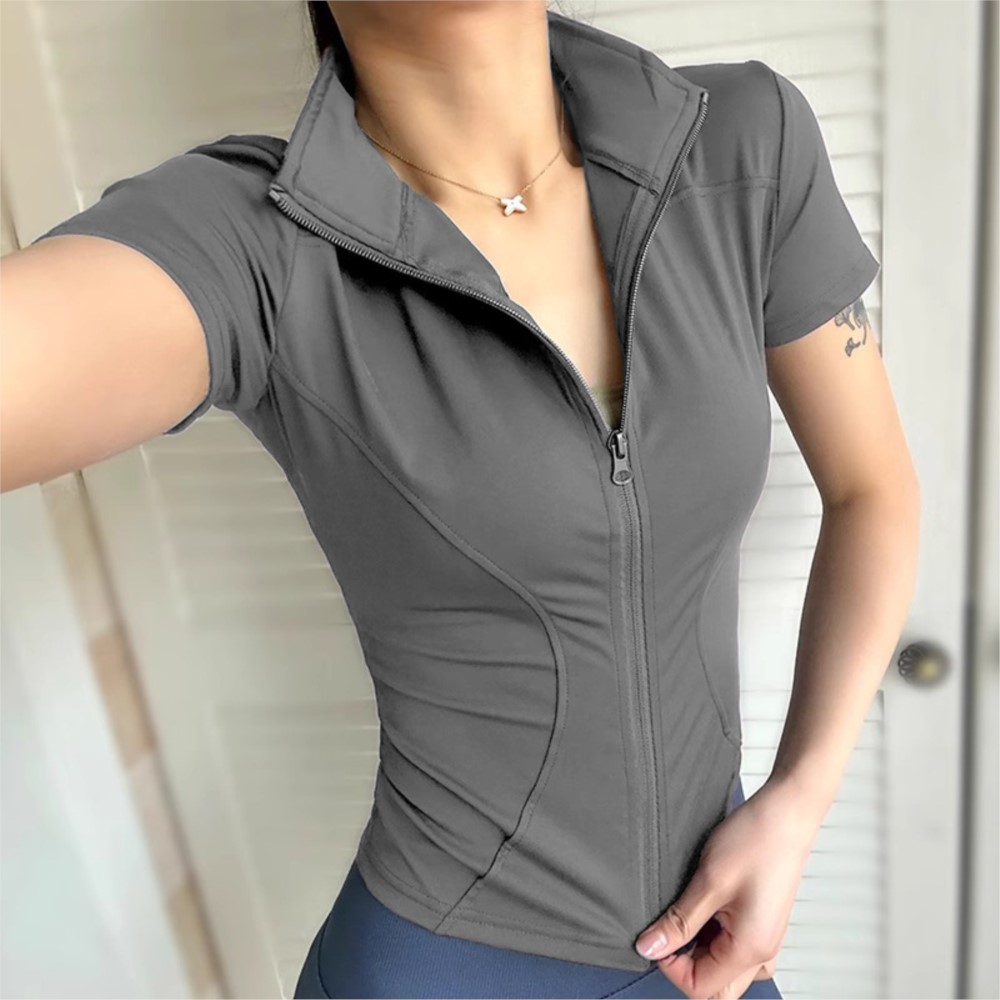 Yoga Wear Women's Short-sleeve - Yoga Fitness Jacket ulasan dan harga