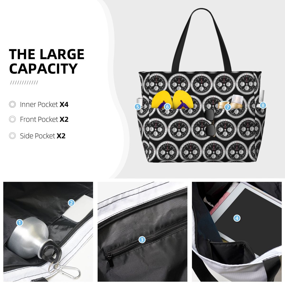 Black Luxury Watch Face Beach  - Yoga Fitness Watch ulasan dan harga