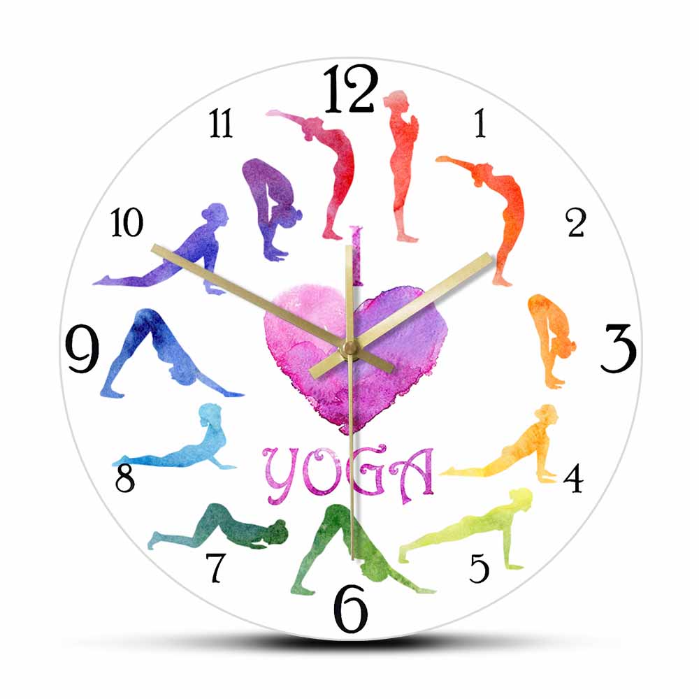 I Love Yoga Watercolor Paintin - Yoga Fitness Watch ulasan dan harga