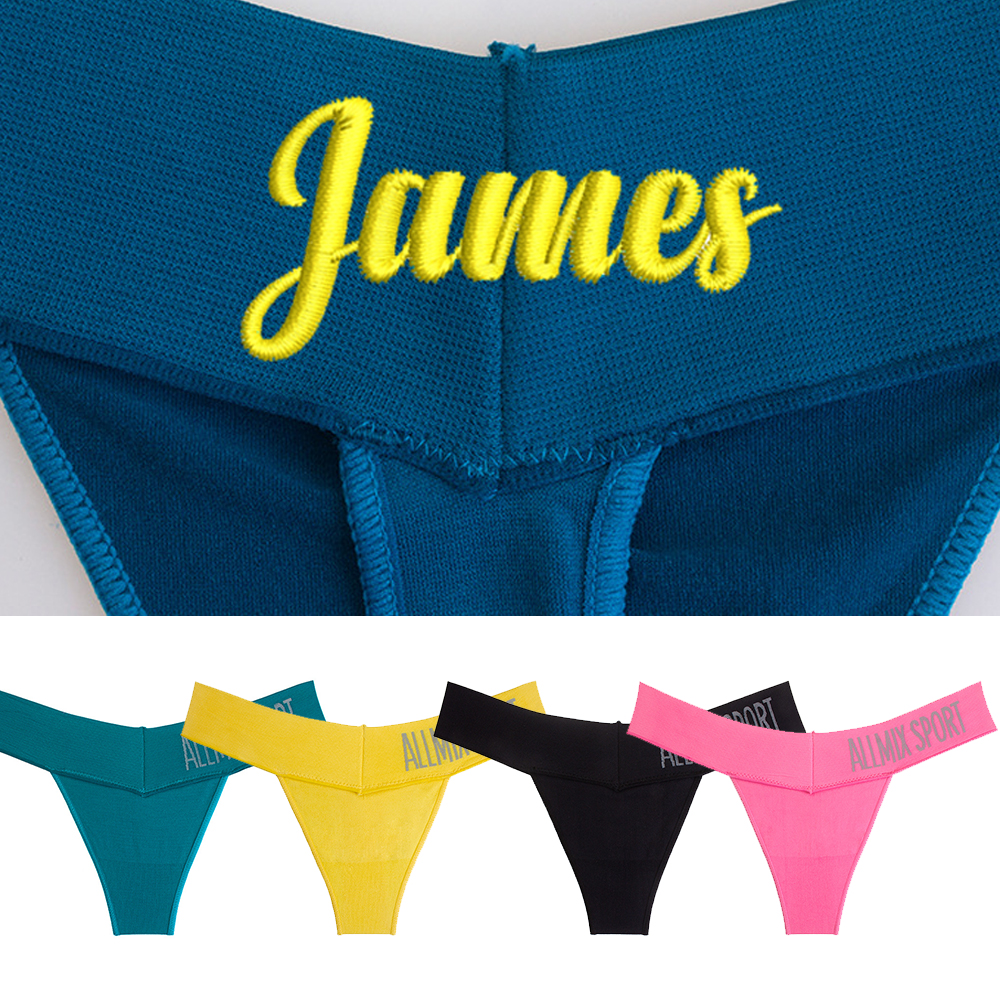 Custom Thong With Letter Name  - Yoga Fitness Name ulasan dan harga