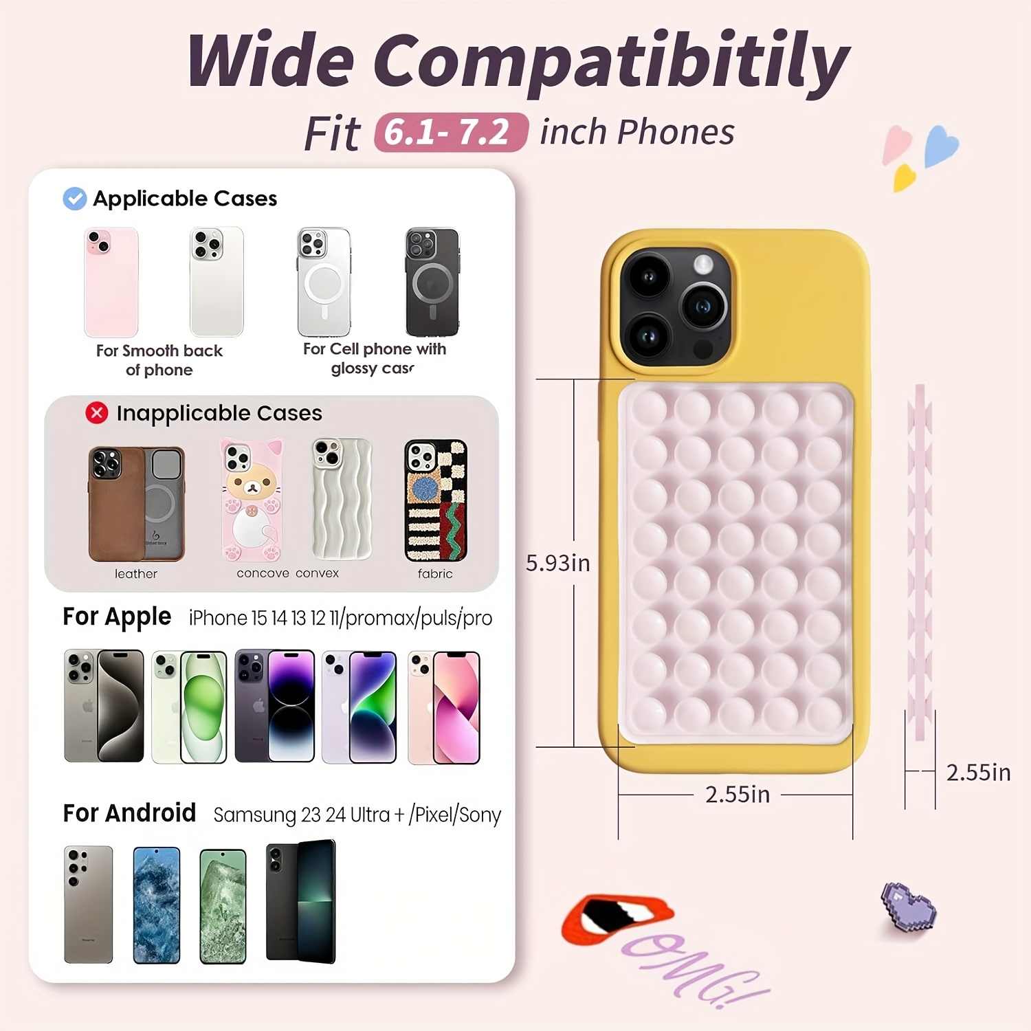 2pcs Double-Sided Silicone Suc - Yoga Fitness Watch ulasan dan harga