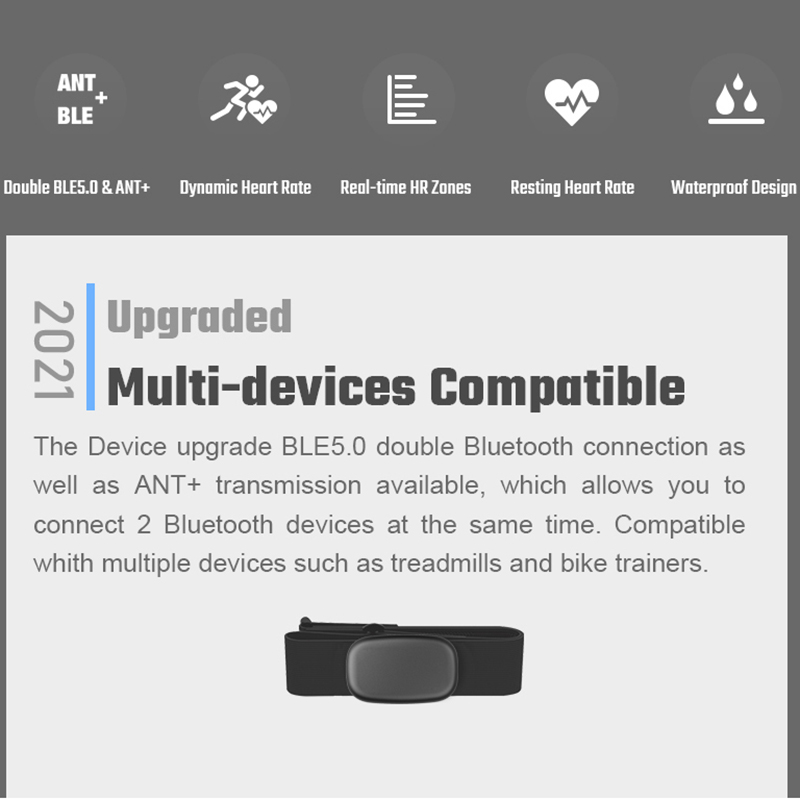FITCENT 5.3Khz Heart Rate Moni - Yoga Fitness Watch ulasan dan harga