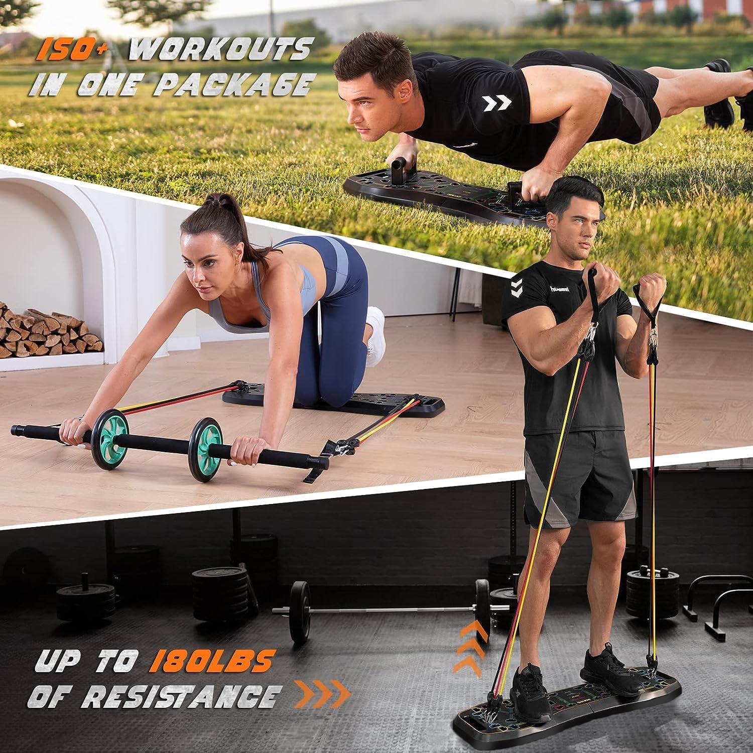 36 in 1 Push Up Board with Ab  - Ab Wheel Roller ulasan dan harga