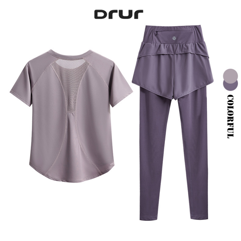 DRUR Women Yoga Pant Sets 2 Pi - Yoga Fitness Zumba ulasan dan harga