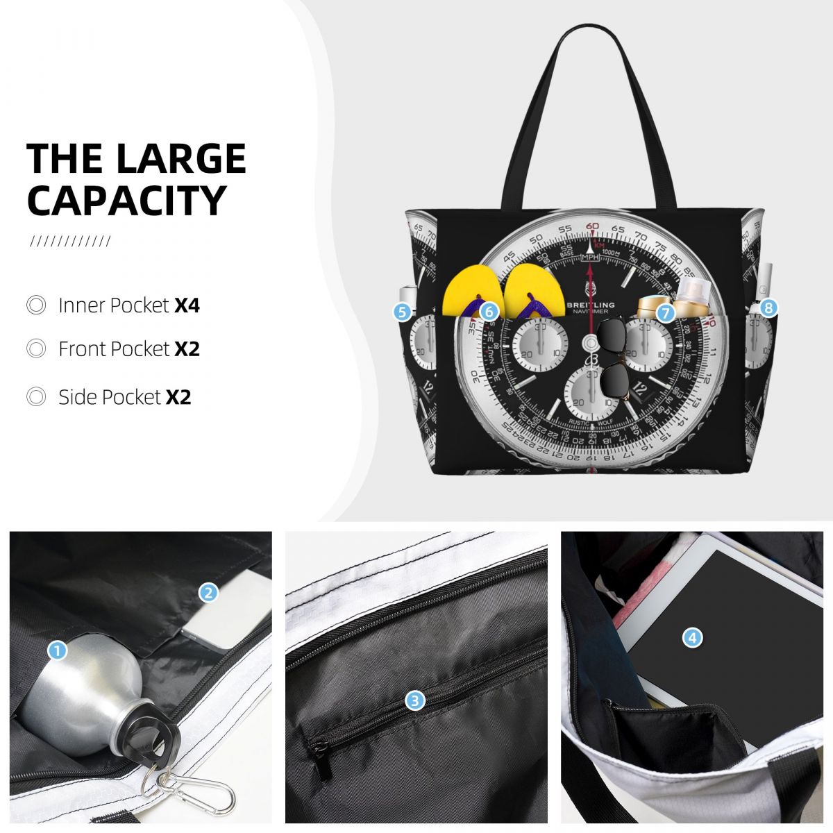 Black Luxury Watch Face Beach  - Yoga Fitness Watch ulasan dan harga