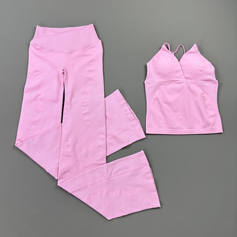 2Pcs Women Seamless Yoga Worko - Yoga Fitness Zumba ulasan dan harga